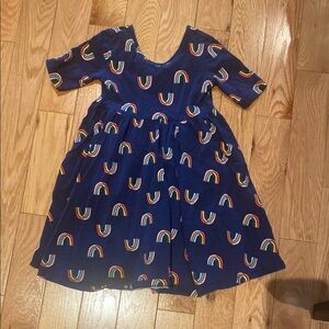 Rainbow Patterned Kids Dress